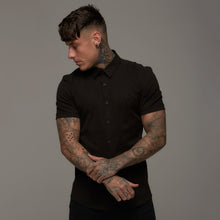 Load image into Gallery viewer, Father Sons Super Slim Luxe Ultra Stretch Classic Black Short Sleeve - FS227