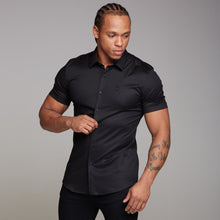 Load image into Gallery viewer, Father Sons Super Slim Luxe Ultra Stretch Classic Black Short Sleeve - FS227