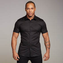 Load image into Gallery viewer, Father Sons Super Slim Luxe Ultra Stretch Classic Black Short Sleeve - FS227