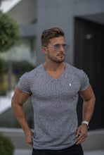 Load image into Gallery viewer, Father Sons Classic Grey / Silver V Neck Ribbed Crew - FSH491