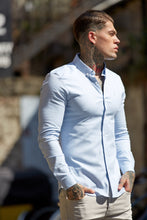 Load image into Gallery viewer, Father Sons Super Slim Stretch Classic Oxford Light Blue - FS306