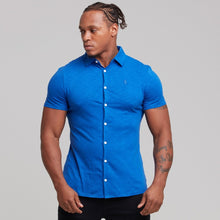 Load image into Gallery viewer, Father Sons Super Slim Royal Blue Jersey Short Sleeve - FSH013