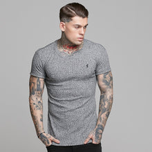 Load image into Gallery viewer, Father Sons Classic Grey Ribbed Knit Super Slim Long Line Crew- FSH173 (PRE ORDER / DISPATCH DATE 31ST JULY)