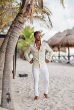 Load image into Gallery viewer, Father Sons Super Slim Stretch Classic Oxford Lemon - FS314
