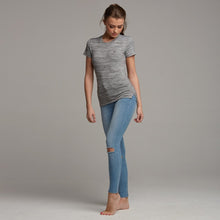 Load image into Gallery viewer, TEGAN GREY MARL SLUB TEE - CT047
