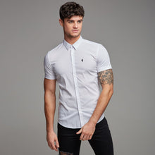 Load image into Gallery viewer, Father Sons Super Slim Stretch Classic White Short Sleeve - FS126
