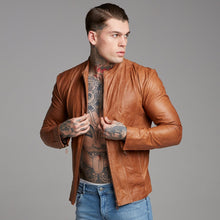 Load image into Gallery viewer, Father Sons Tan Lambs Leather Jacket - FSH205
