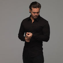 Load image into Gallery viewer, Father Sons Super Slim Sateen Luxe Ultra Stretch Classic Black -  FS214  (PRE - ORDER / DISPATCH DATE 29TH JULY)
