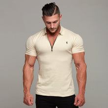 Load image into Gallery viewer, Father Sons Classic Sand Zipped Polo Shirt - FSH110
