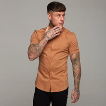 Load image into Gallery viewer, Father Sons Super Slim Stretch Classic Tan Short Sleeve - FS285
