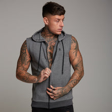 Load image into Gallery viewer, Father Sons Classic Grey Sleeveless Hoodie - FSH132
