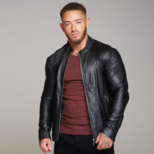 Load image into Gallery viewer, Father Sons Black Lambs Leather Jacket - FSH163
