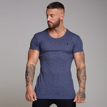 Load image into Gallery viewer, Father Sons Classic Navy Ribbed Knit Super Slim Long Line Crew - FSH171
