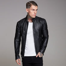 Load image into Gallery viewer, Father Sons Black Lambs Leather Jacket - FSH163
