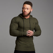 Load image into Gallery viewer, Father Sons Classic Khaki Ribbed Knit Hoodie Jumper - FSH221
