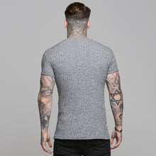 Load image into Gallery viewer, Father Sons Classic Grey Ribbed Knit Super Slim Long Line Crew- FSH173 (PRE ORDER / DISPATCH DATE 31ST JULY)

