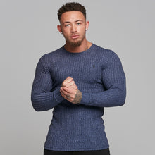 Load image into Gallery viewer, Father Sons Classic Navy Ribbed Knit Super Slim Crew - FSH114
