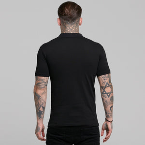 Father Sons Classic Black and Gold Zipped Polo Shirt - FSH239