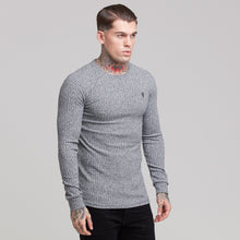 Load image into Gallery viewer, Father Sons Classic Grey &amp; Black Ribbed Knit Jumper - FSH079
