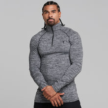 Load image into Gallery viewer, Father Sons Long sleeve Black zip gym top - FSH197
