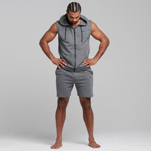 Load image into Gallery viewer, Father Sons Classic Grey Sleeveless Hoodie - FSH132
