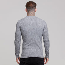 Load image into Gallery viewer, Father Sons Classic Grey &amp; Black Ribbed Knit Jumper - FSH079
