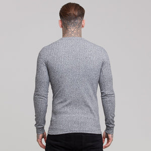 Father Sons Classic Grey & Black Ribbed Knit Jumper - FSH079