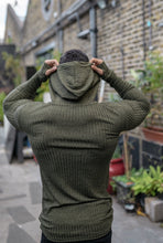 Load image into Gallery viewer, Father Sons Classic Khaki Ribbed Knit Hoodie Jumper - FSH221
