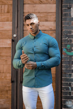 Load image into Gallery viewer, Father Sons Super Slim Stretch Teal Denim Long Sleeve - FS327
