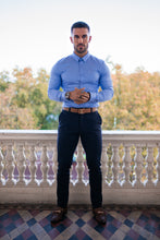 Load image into Gallery viewer, Father Sons Super Slim Luxe Ultra Stretch Cornflower Blue Long Sleeve -  FS385  (PRE - ORDER / DISPATCH DATE 29TH JULY)
