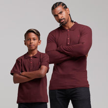 Load image into Gallery viewer, Father Sons Boys Classic Burgundy Polo Shirt - FSB022
