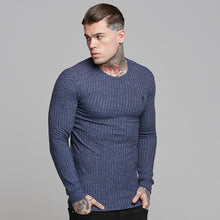 Load image into Gallery viewer, Father Sons Classic Navy Ribbed Knit Super Slim Crew - FSH114
