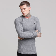 Load image into Gallery viewer, Father Sons Classic Grey &amp; Black Ribbed Knit Jumper - FSH079
