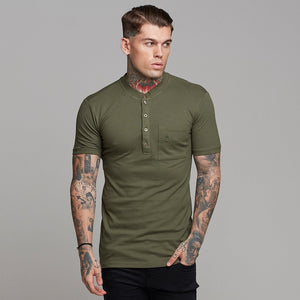 Father Sons Classic Khaki Grandad Polo Shirt - FSH294