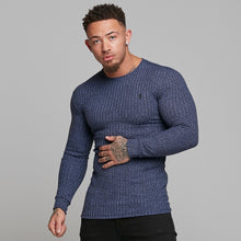 Load image into Gallery viewer, Father Sons Classic Navy Ribbed Knit Super Slim Crew - FSH114
