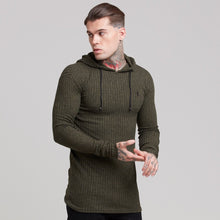 Load image into Gallery viewer, Father Sons Classic Khaki Ribbed Knit Hoodie Jumper - FSH221
