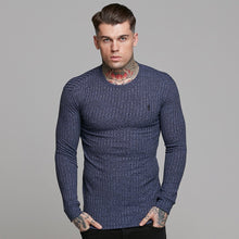 Load image into Gallery viewer, Father Sons Classic Navy Ribbed Knit Super Slim Crew - FSH114
