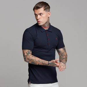 Father Sons Classic Navy and Red Contrast Polo Shirt - FSH250