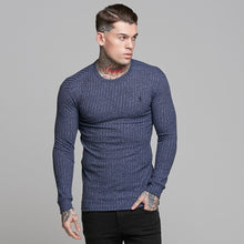 Load image into Gallery viewer, Father Sons Classic Navy Ribbed Knit Super Slim Crew - FSH114
